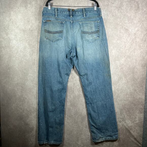 Ariat M2 Relaxed Bootcut Jeans‎ Mens 36X32 Blue Denim Medium Wash Western Cowboy - Picture 5 of 10